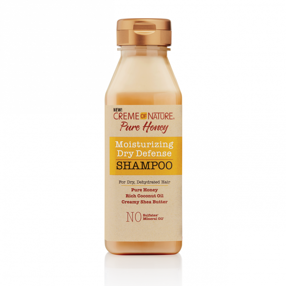 CREME OF NATURE - Pure Honey - Moisturizing Dry Defense - Shampoo (12OZ) Beauty Braids and Beyond