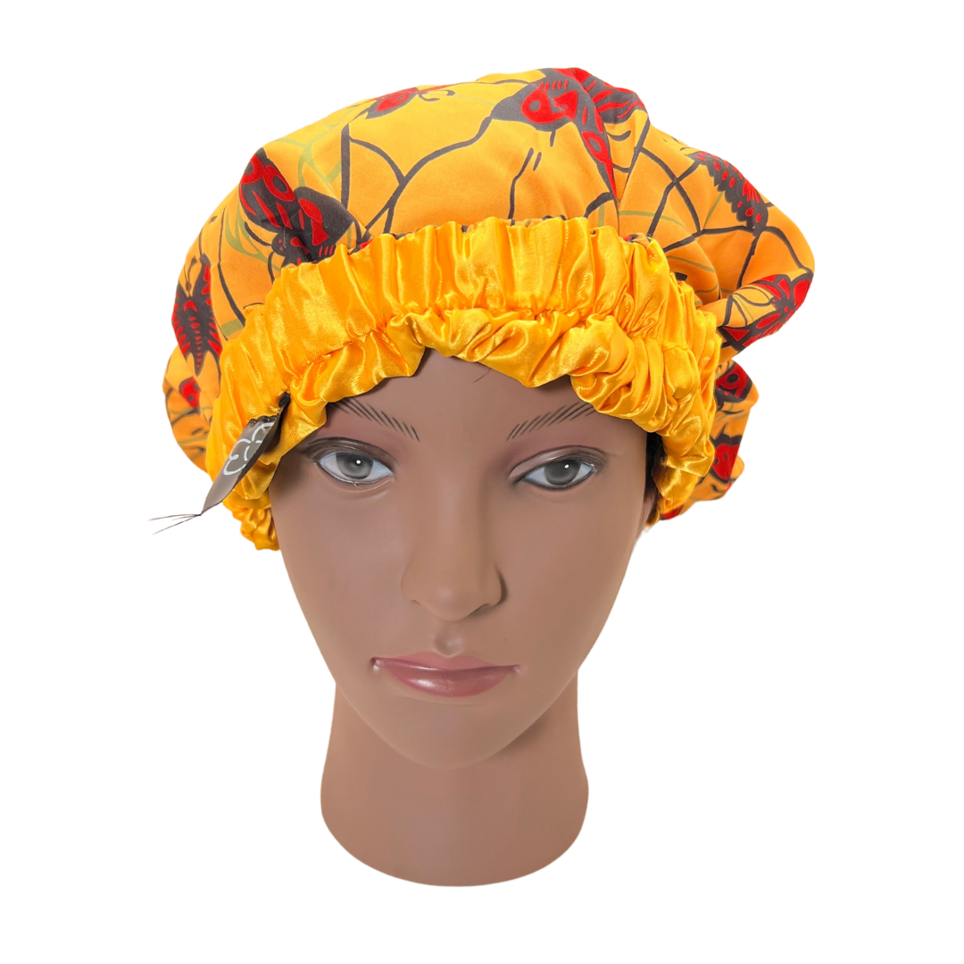 African Print Ankara Satin Lined Bonnets Beauty Braids and Beyond Beauty Supply