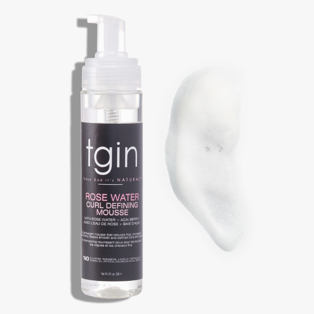 TGIN - Rose Water Curl Defining Mousse (8oz) Beauty Braids and Beyond Beauty Supply