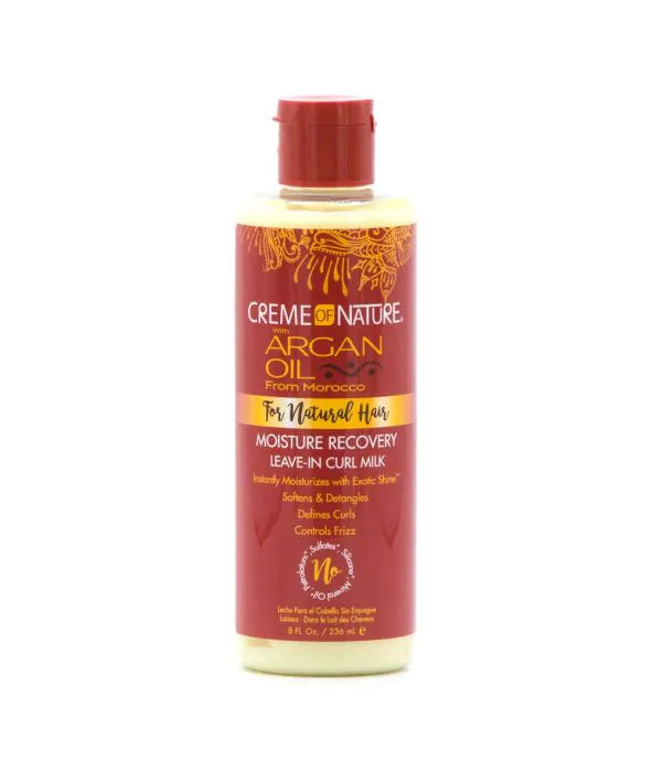 CREME OF NATURE - Argan Oil Moisture Recovery Leave In Curl Milk (8oz)