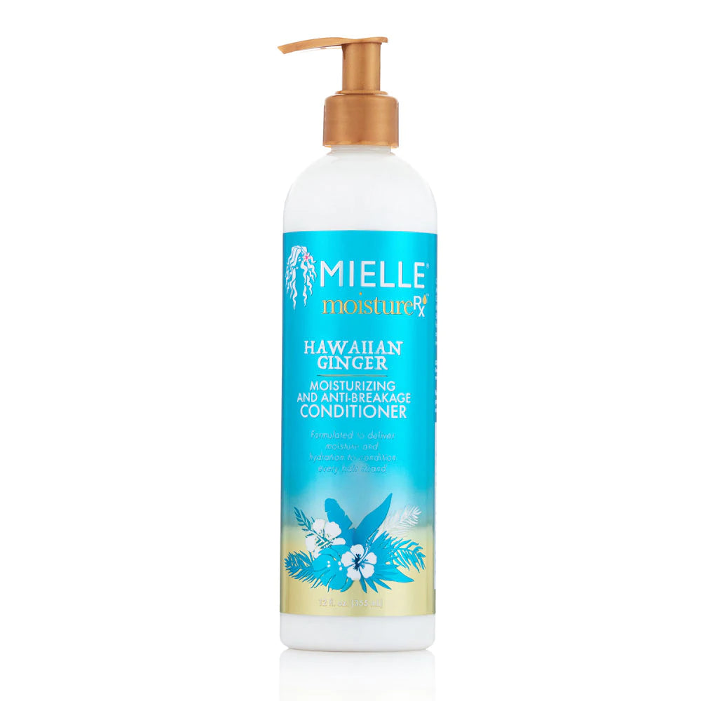 MIELLE ORGANICS Moisture RX Hawaiian Ginger Moisturizing & Anti-Breakage Conditioner (12oz) Beauty Braids & Beyond Beauty Supply