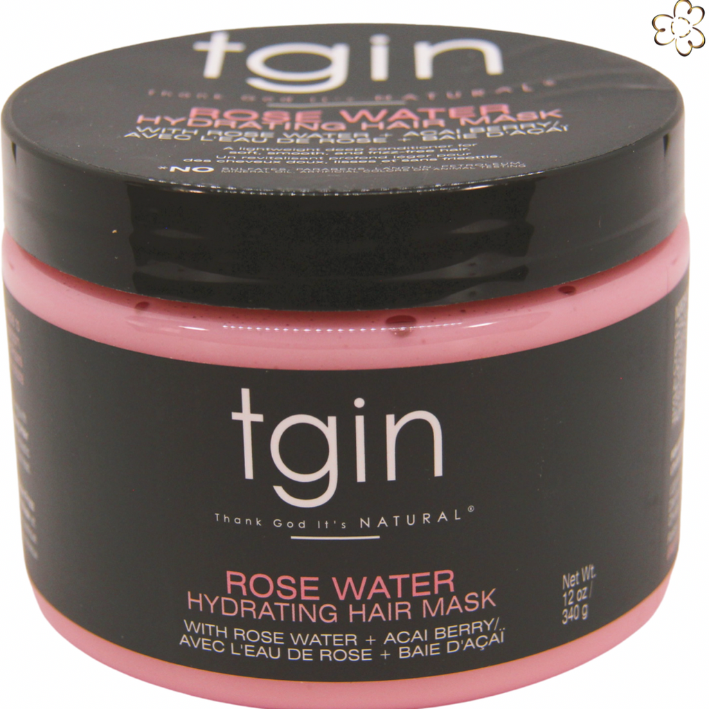 TGIN - Rose Water Hydrating Hair Mask - (12oz) BEAUTY BRAIDS AND BEYOND