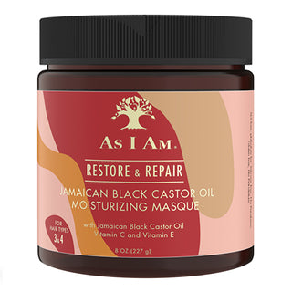 AS I AM - Restore & Repair -  Jamaican Black Castor Oil - Moisturizing Masque (8oz) Beauty Braids & Beyond.   Beauty Braids and Beyond Online Beauty Supply Canada | Toronto | Ottawa | Montreal | Vancouver |