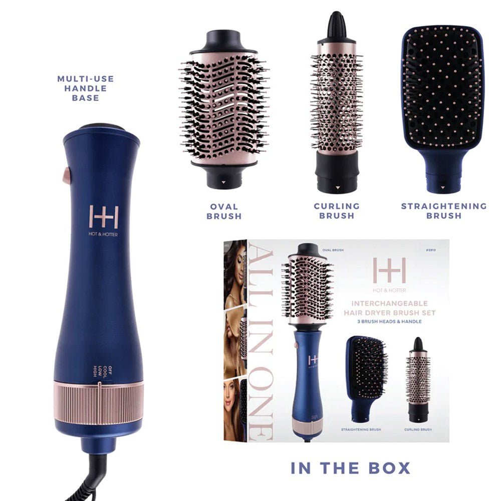 Annie - Interchangeable Hair Dryer (3 in 1)  Brush Set 