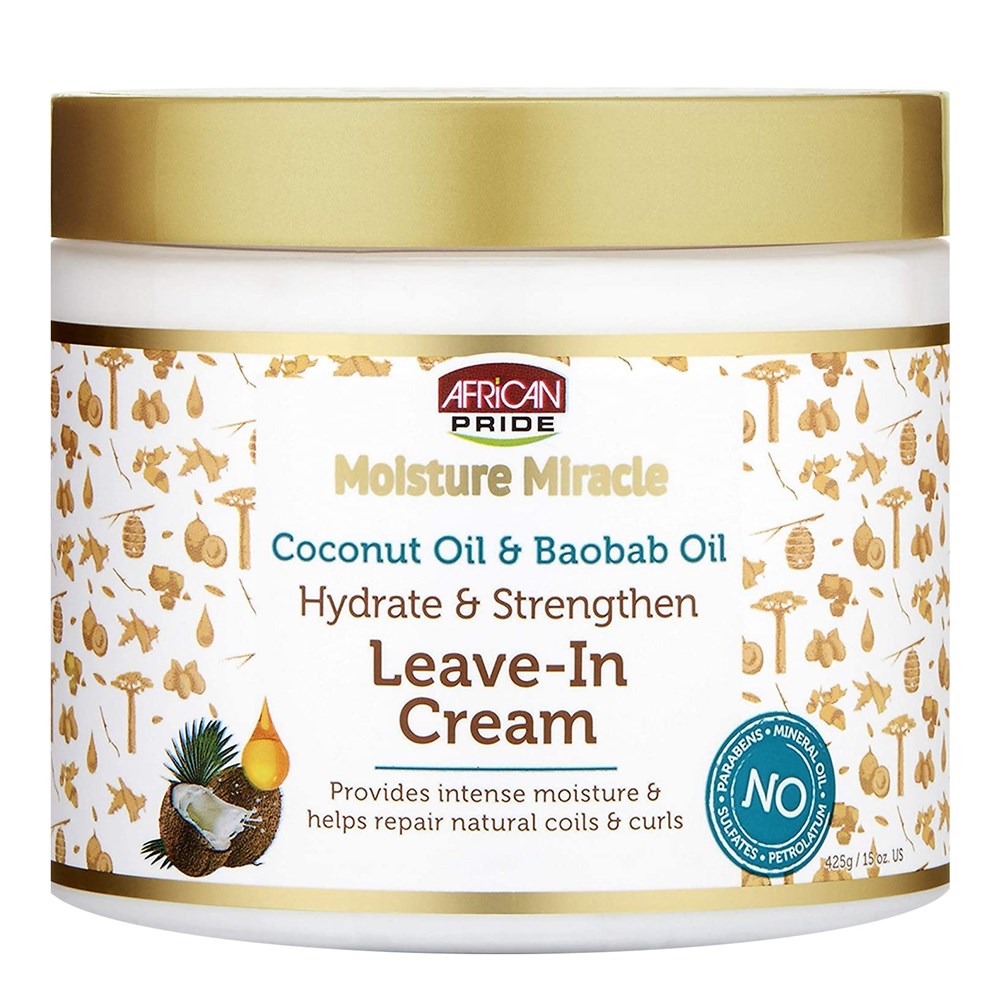 African Pride -  Moisture Miracle Coconut & Baobab Oil Leave In Cream (15oz)