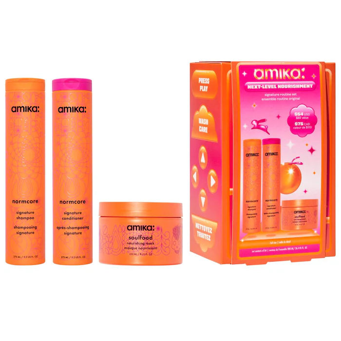 Amika -Next-Level Nourishment (Normcore) Signature Hair Routine Set