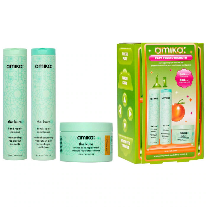 Amika - Play Your Strength Hair Repair Routine Set