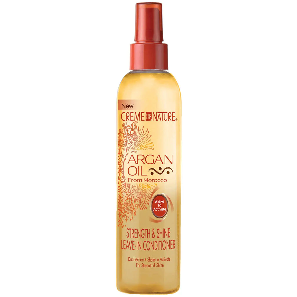 CREME OF NATURE -  Strength and Shine (Argan Oil)  Leave In Conditioner (8.5oz) Beauty Braids and Beyond Beauty Supply