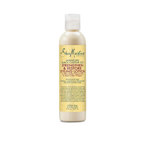 SHEA MOISTURE - JAMAICAN BLACK CASTOR OIL STRENGTHEN & RESTORE STYLING LOTION (8oz) Beauty Braids & Beyond