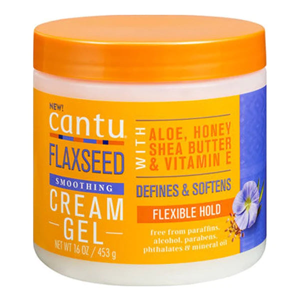 CANTU Flaxseed Smoothing Cream Gel (16oz) BEAUTY BRAIDS AND BEYOND