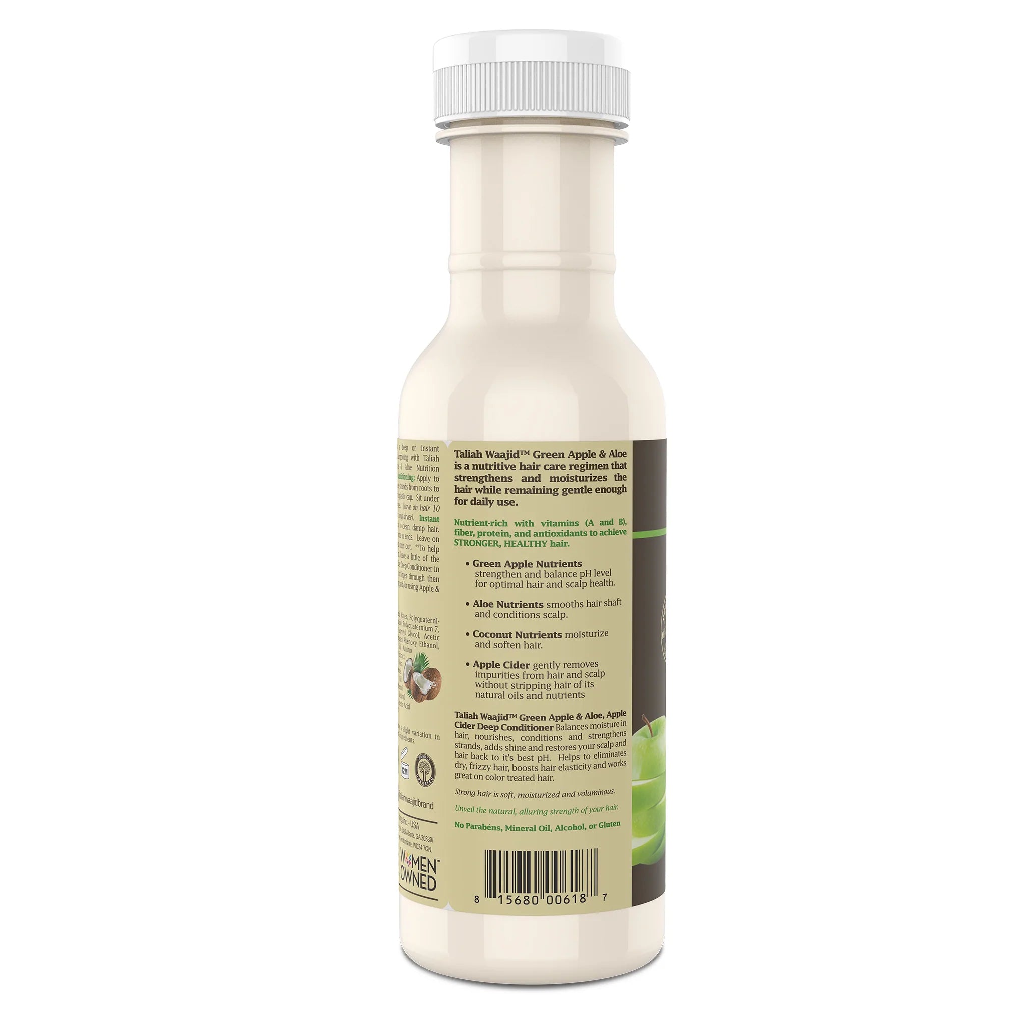 Taliah Waajid Green Apple & Aloe Nutrition Apple Cider Deep Conditioner 12oz Beauty Braids and Beyond