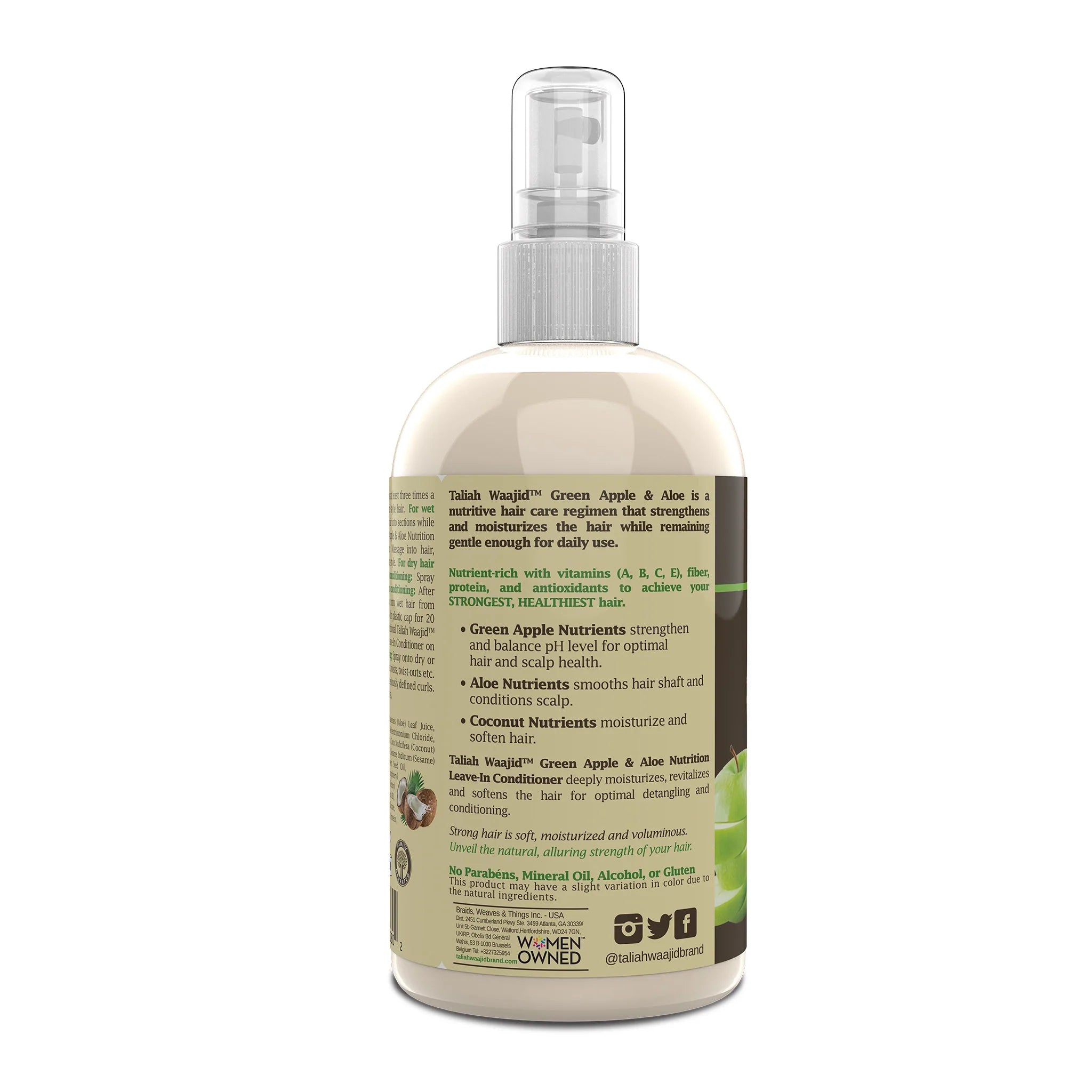 TALIAH WAAJID GREEN APPLE AND ALOE NUTRITION LEAVE IN CONDITIONER (12OZ) Beauty Braids and Beyond