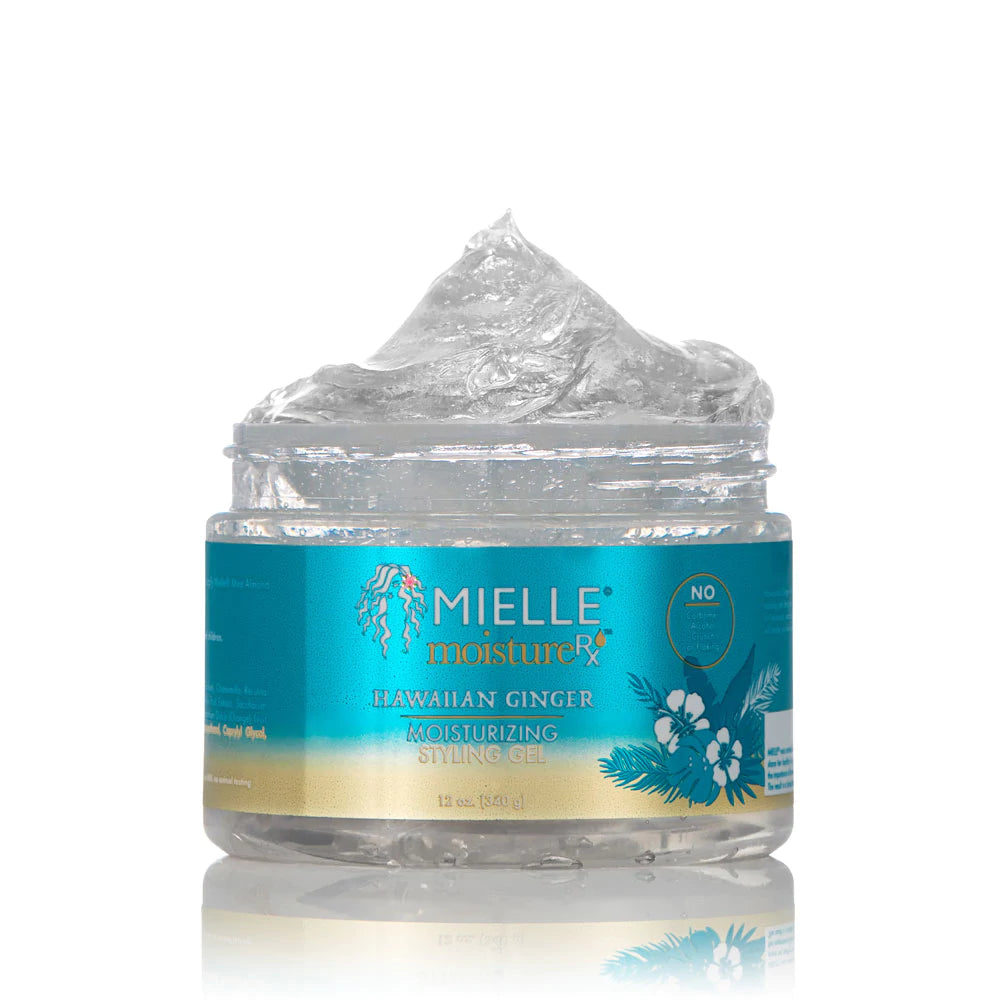 MIELLE ORGANICS Moisture RX Hawaiian Ginger Moisturizing Styling Gel (12oz) Beauty Braids and Beyond Beauty Supply