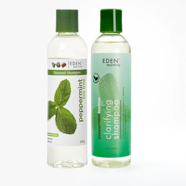 EDEN BODYWORKS - Peppermint Tea Tree Shampoo (8oz) Beauty Braids & Beyond Beauty Supply