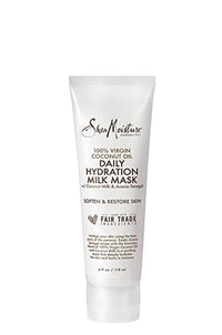 SHEA MOISTURE 100% VIRGIN COCONUT OIL DAILY HYDRATION MILK MASK (4OZ) BEAUTY BRAIDS AND BEYOND