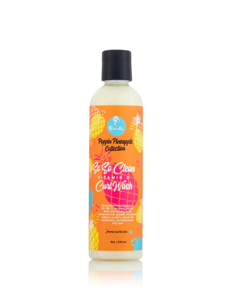 CURLS - POPPIN PINEAPPLE COLLECTION SO SO CLEAN VITAMIN C CURL WASH (8OZ) BEAUTY BRAIDS AND BEYOND CANADA