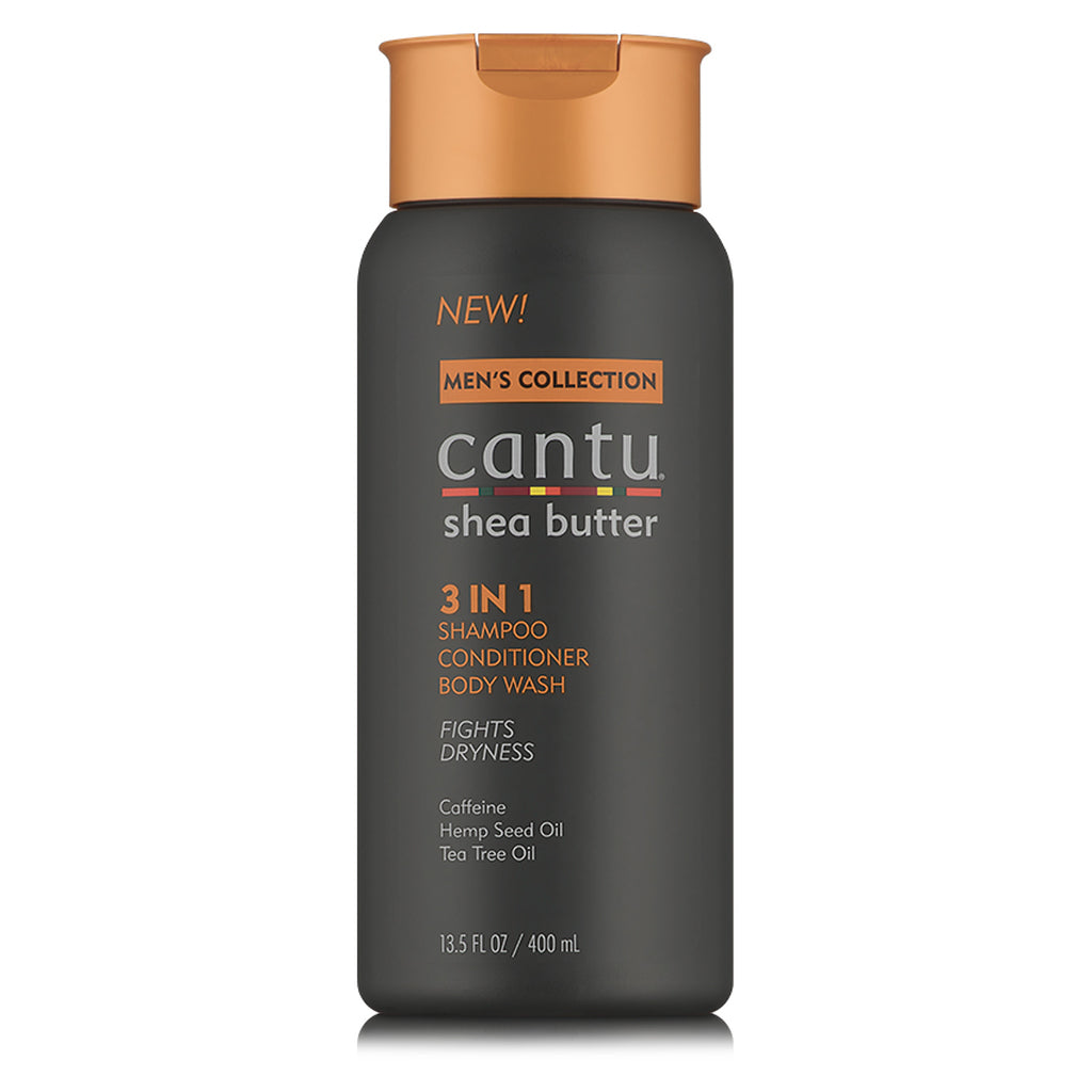 CANTU Mens - 3 In 1 Shampoo/ Conditioner/ Body Wash (13.5oz) Beauty Braids & Beyond
