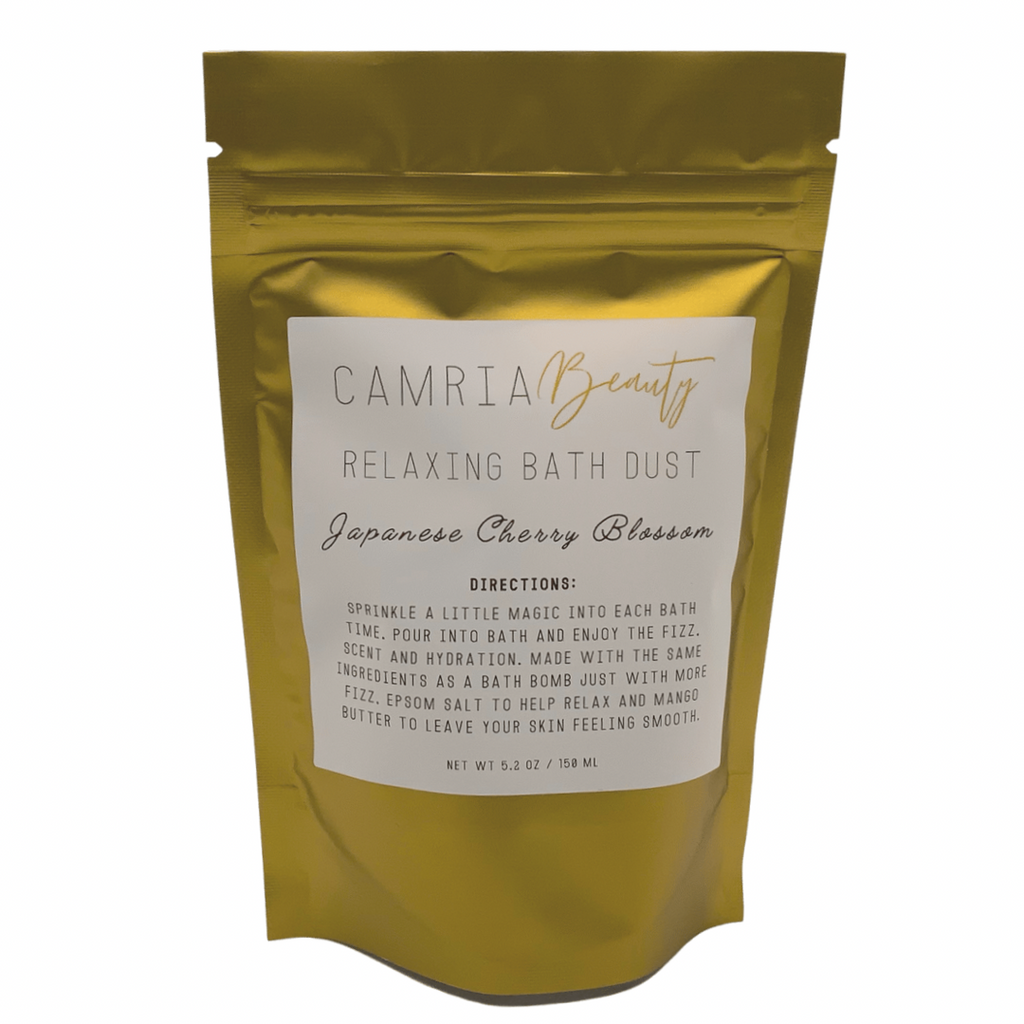 Camria Beauty - Relaxing Bath Dust - Japanese Cherry Blossom- Beauty Braids and Beyond