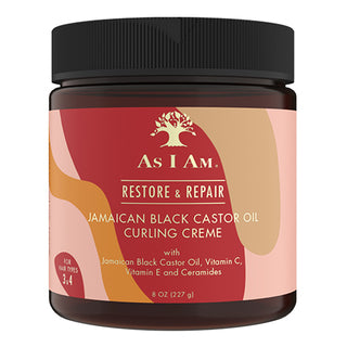 AS I AM - Restore & Repair - Jamaican Black Castor Oil Curling Creme (8oz) Beauty Braids & Beyond
